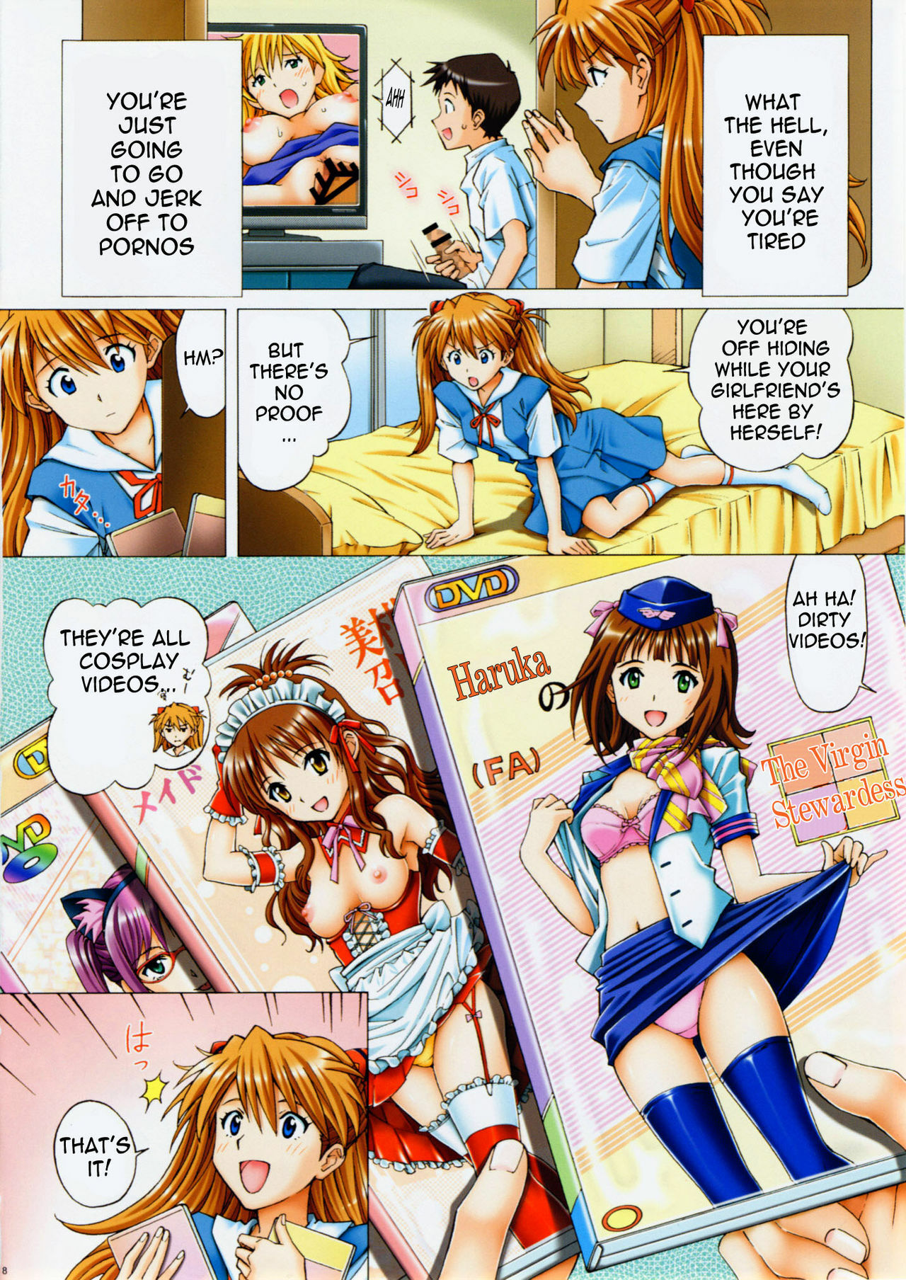 [Shimekiri Sanpunmae (Tukimi Daifuku)] Ecchi na Cosplay Asuka o Meshiagare (Neon Genesis Evangelion) [English] =LWB= page 7 full