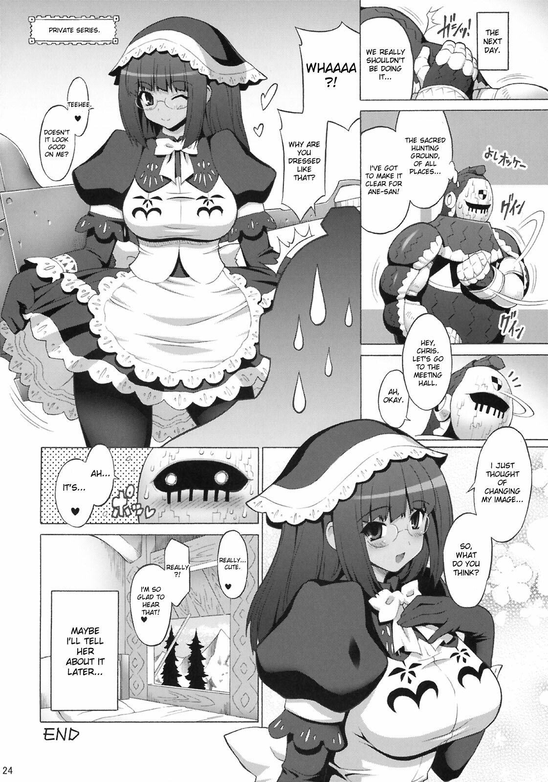 (C76) [FREAKS (Onomeshin, Mike)] Kyonyuu Hunter 2nd | Big Breast Hunter 2 (Monster Hunter) [English] {doujin-moe.us} page 23 full