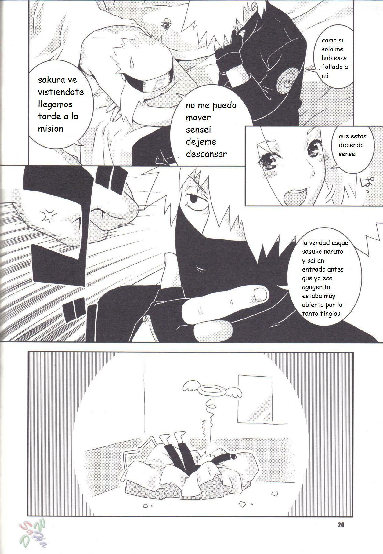 (C70) [NEKOMATAYA (Nekomata Naomi)] Icha Icha Unbalance (Leccion Antes De La Mision) (Naruto) [Spanish] page 22 full