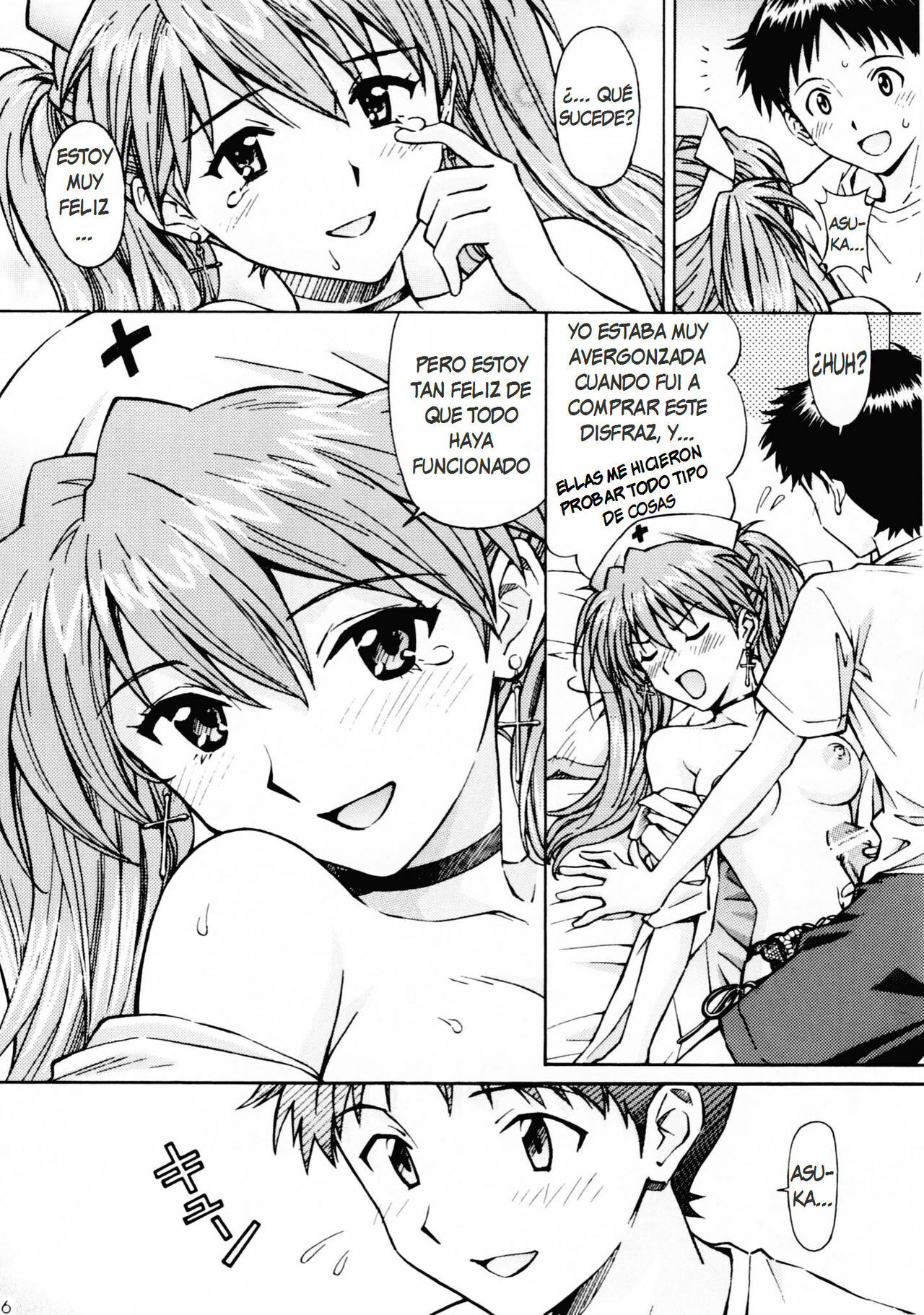 [Shimekiri Sanpunmae (Tukimi Daifuku)] Ecchi na Cosplay Asuka o Meshiagare (Neon Genesis Evangelion) [Spanish] [XSnF-Hentai] page 15 full