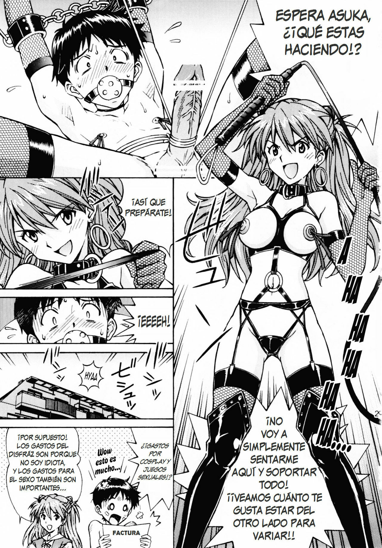 [Shimekiri Sanpunmae (Tukimi Daifuku)] Ecchi na Cosplay Asuka o Meshiagare (Neon Genesis Evangelion) [Spanish] [XSnF-Hentai] page 28 full