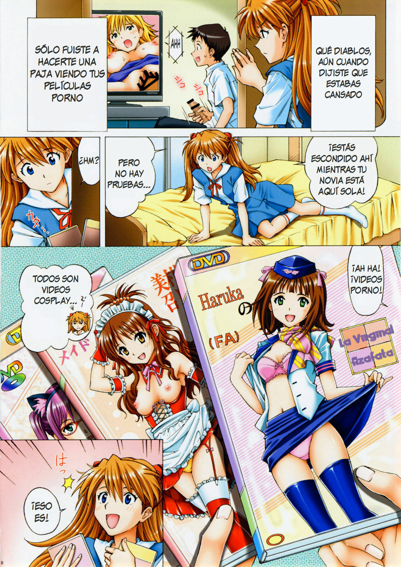 [Shimekiri Sanpunmae (Tukimi Daifuku)] Ecchi na Cosplay Asuka o Meshiagare (Neon Genesis Evangelion) [Spanish] [XSnF-Hentai] page 7 full