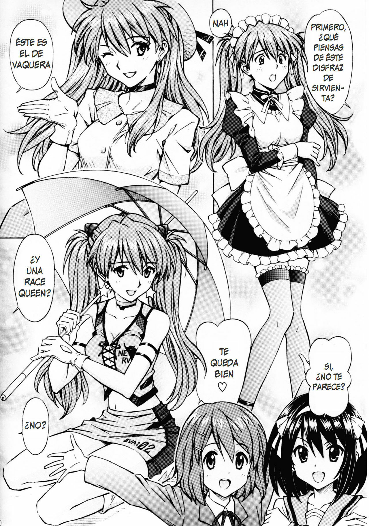 [Shimekiri Sanpunmae (Tukimi Daifuku)] Ecchi na Cosplay Asuka o Meshiagare (Neon Genesis Evangelion) [Spanish] [XSnF-Hentai] page 9 full