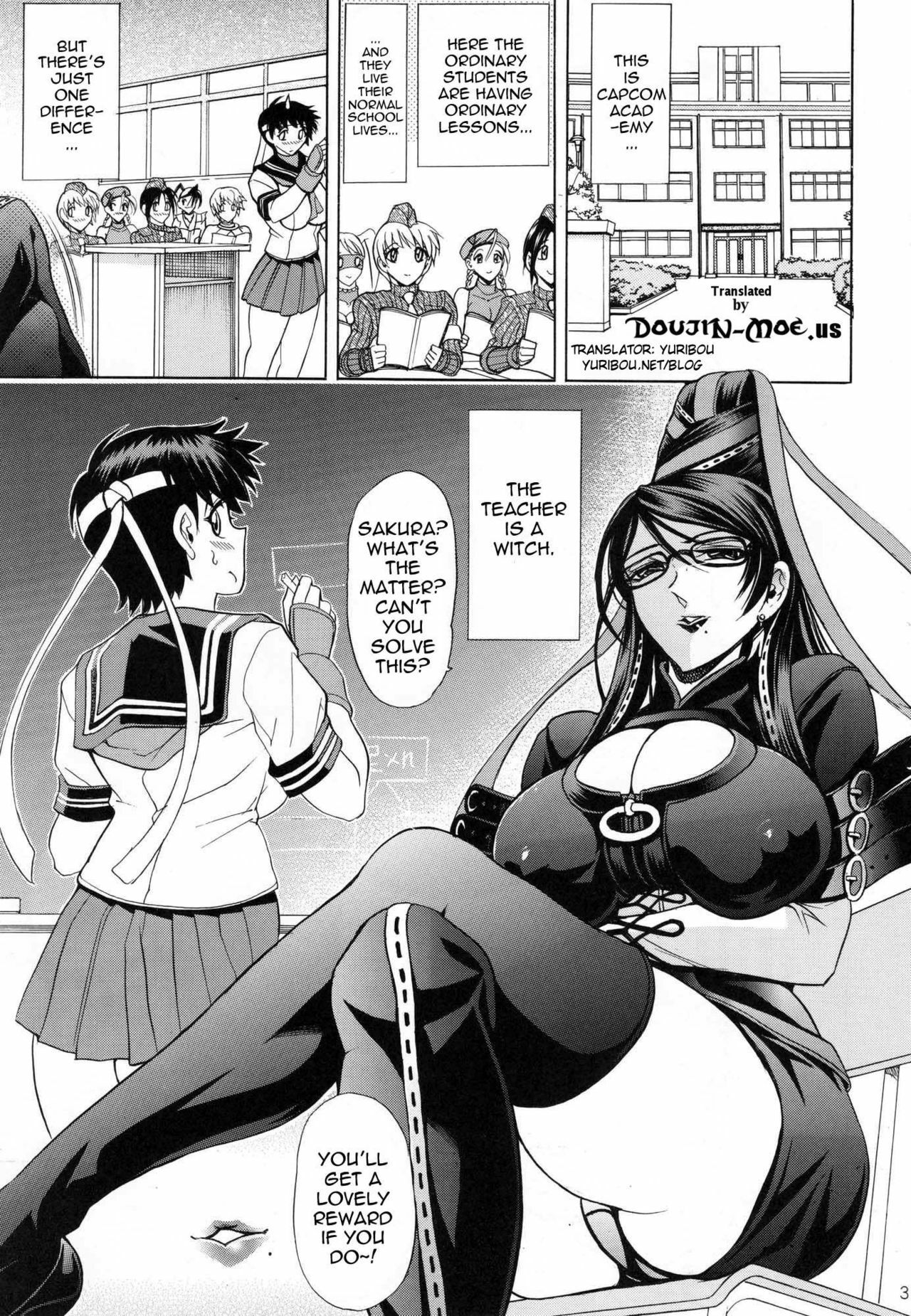 (C77) [Kawaraya Honpo (Kawaraya A-ta)] Hana - Maki no Juukyuu - Kuroki Hana (Bayonetta​, Street Fighter, Darkstalkers) [English] {doujin-moe.us} page 2 full