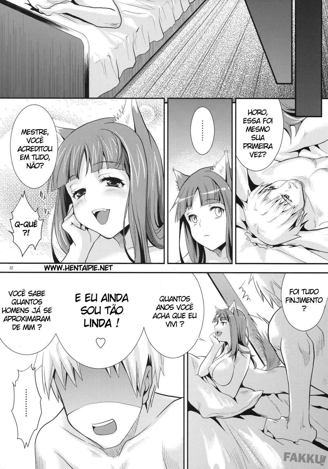 (COMIC1☆3) [Koakuma Sageha (Sage Joh)] Ookami to Mitsu Ringo (Spice and Wolf) [Portuguese-BR] [HentaiPie] page 19 full