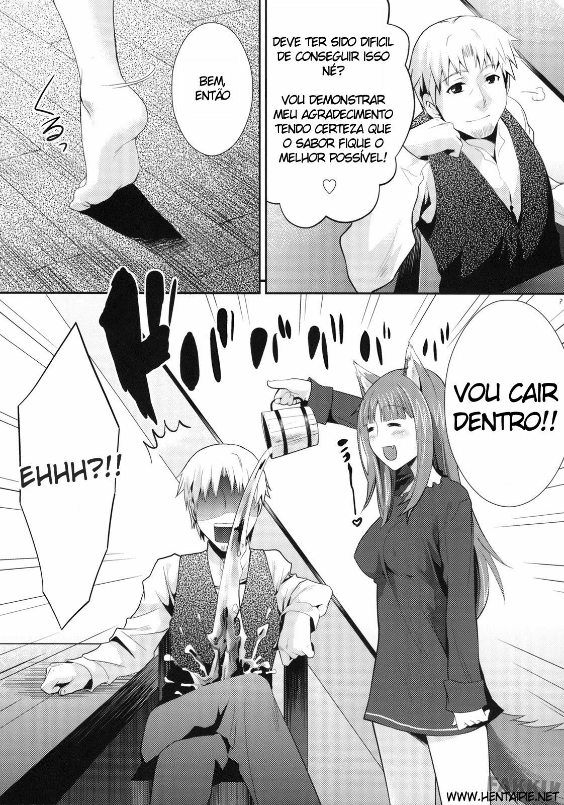 (COMIC1☆3) [Koakuma Sageha (Sage Joh)] Ookami to Mitsu Ringo (Spice and Wolf) [Portuguese-BR] [HentaiPie] page 4 full