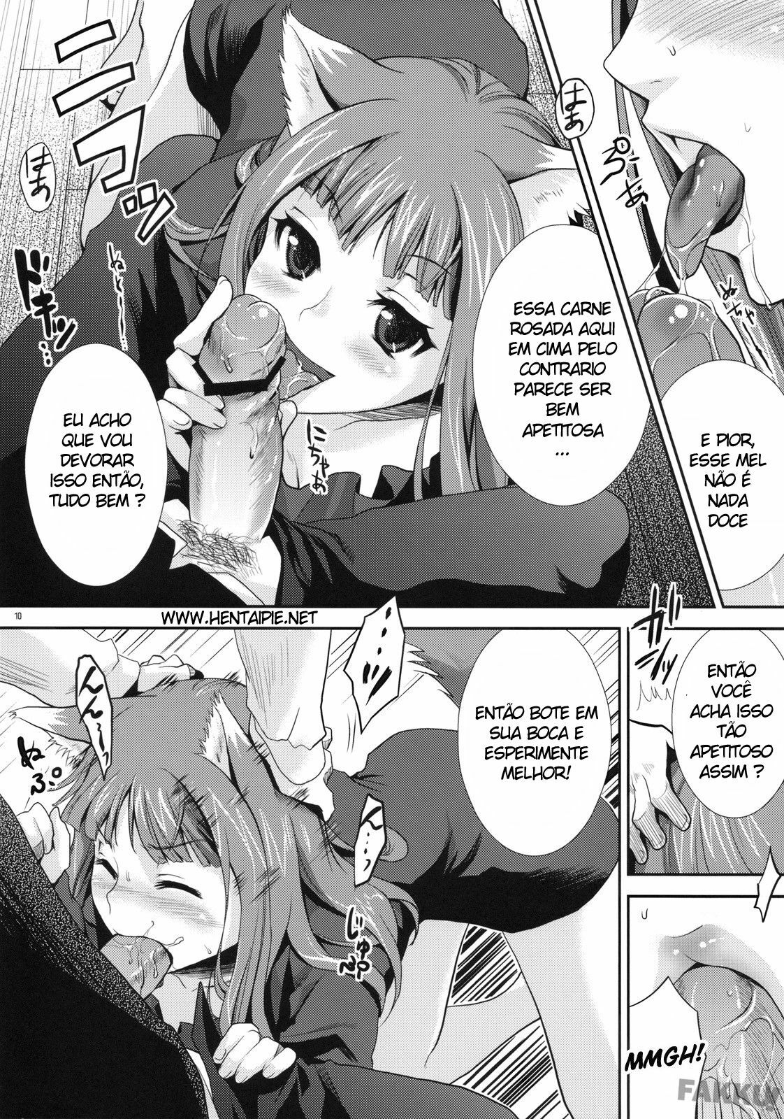 (COMIC1☆3) [Koakuma Sageha (Sage Joh)] Ookami to Mitsu Ringo (Spice and Wolf) [Portuguese-BR] [HentaiPie] page 7 full