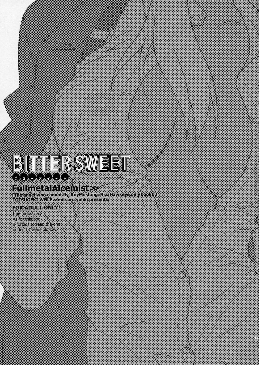 (C66) [Totsugeki Wolf (Yuuki Mitsuru)] BITTER SWEET (Fullmetal Alchemist) [English] [Slayerjammer] page 3 full