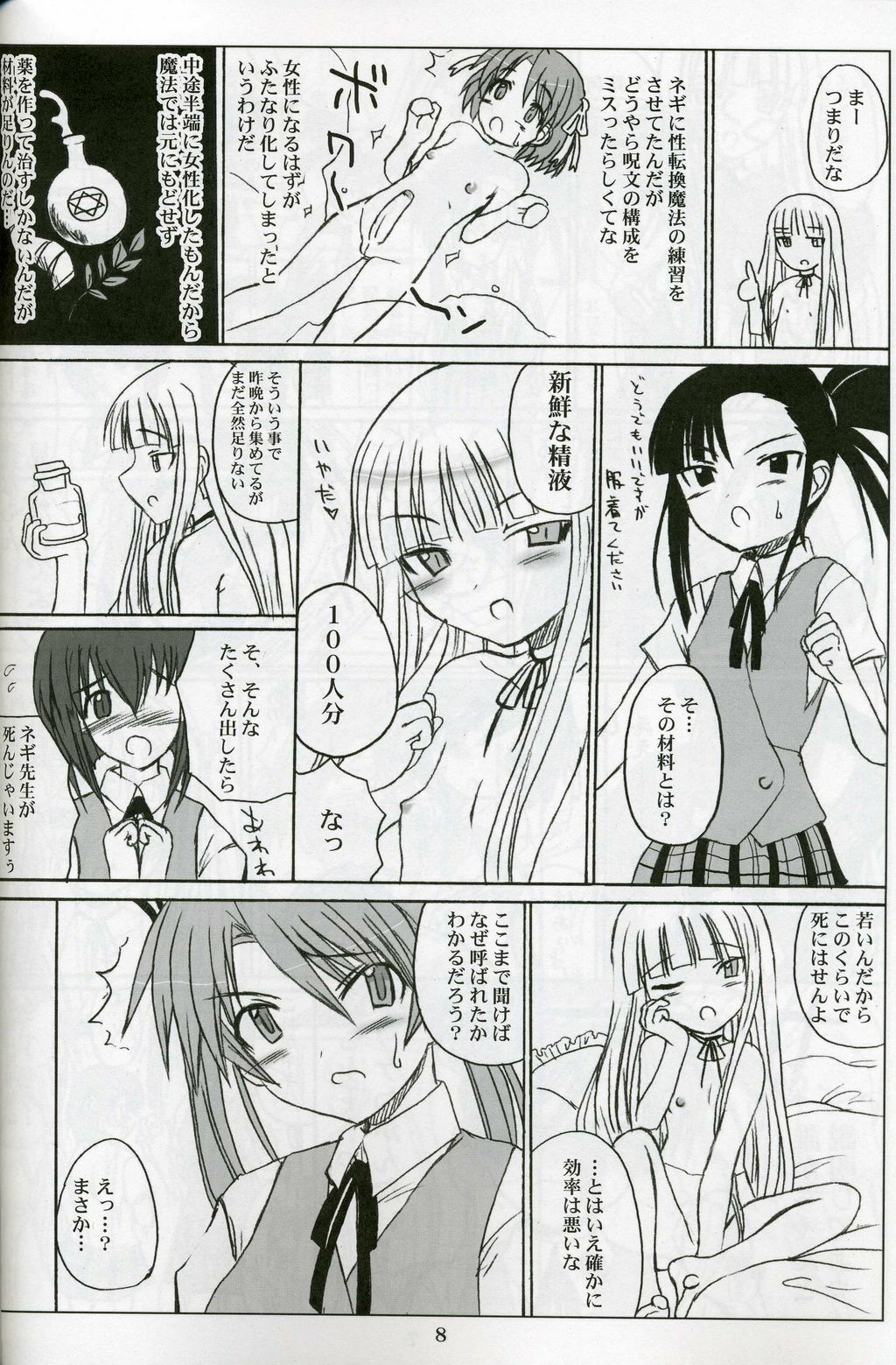 (Futaket 2) [VOLTCOMPANY. (Asahimaru)] Futanari Sensei Futa Negi! (Mahou Sensei Negima!) page 8 full