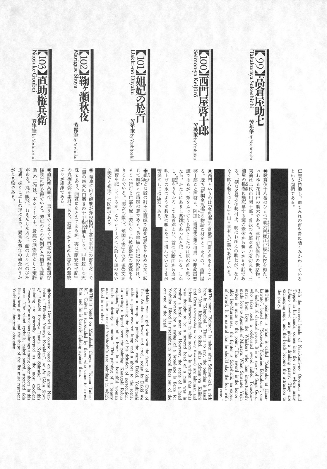 江戸昭和競作 - Bloody Ukiyo-e in 1866 & 1988 page 105 full