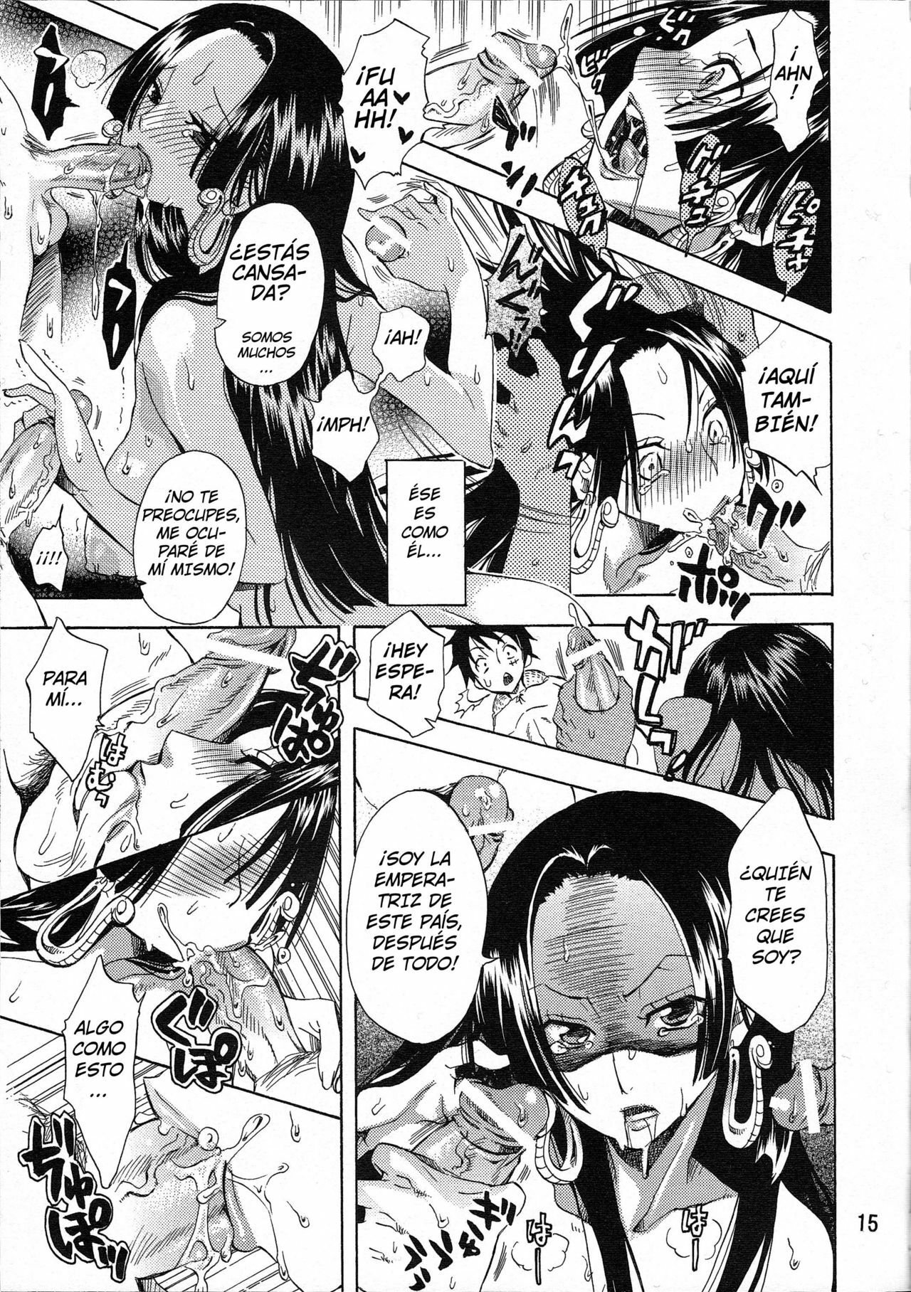 [Kurione-sha (YU-RI)] Yokujou Rensa ~Hebihime ver.~ | Sexual Desire Cascade ~Snake Empress ver.~ (One Piece) [Spanish] [Japandream Scantrad] page 14 full