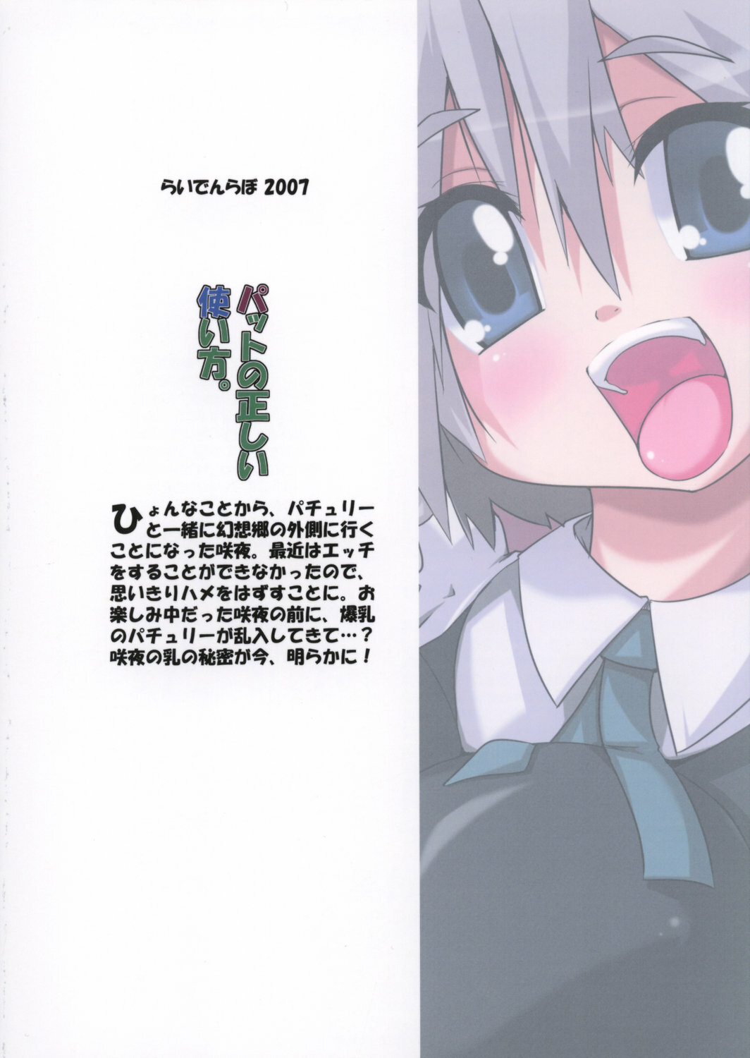 (C73) [Raiden Labo (Raiden)] Pad no Tadashii Tsukaikata, (Touhou Project) page 2 full