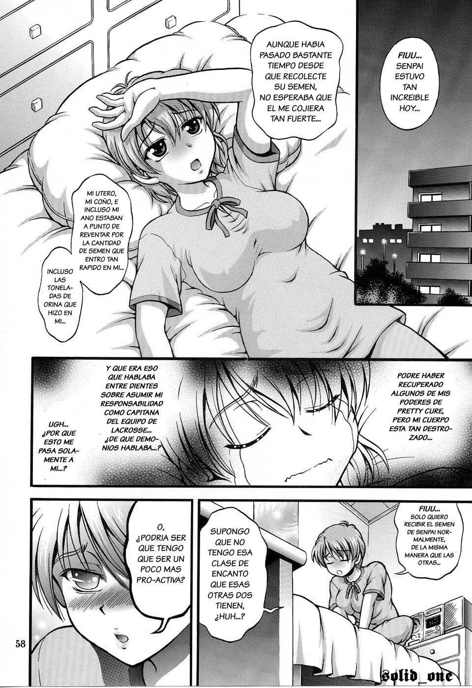 (C70) [Kuroyuki (Kakyouin Chiroru)] Milk Hunters 5 (Futari wa Precure) [Spanish] [solid_one] page 56 full