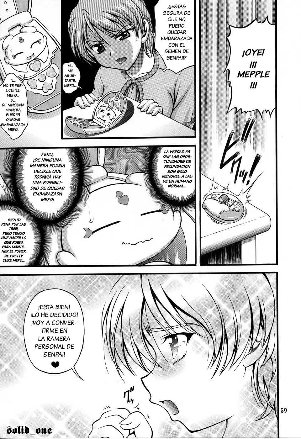 (C70) [Kuroyuki (Kakyouin Chiroru)] Milk Hunters 5 (Futari wa Precure) [Spanish] [solid_one] page 57 full