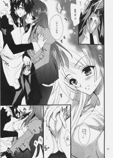 (C77) [Hanzai Tengoku (Hasei Agana)] Influence Machina 3+a (Mahou Shoujo Lyrical Nanoha, Bakemonogatari) - page 46