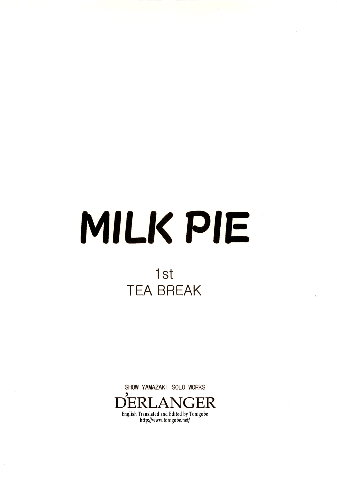 [D'ERLANGER (Yamazaki Show)] MILK PIE 1st TEA BREAK [English] [Tonigobe] page 20 full