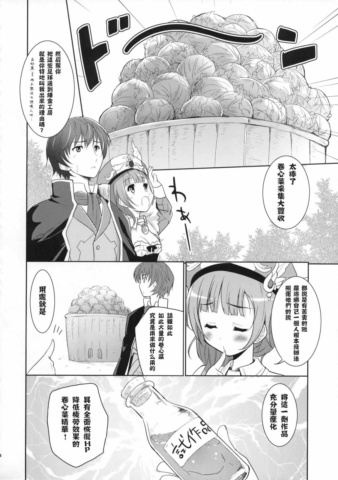 (C76) [Ngmyu (Tohgarashi Hideyu)] Cabbage (Rorona no Atelier ~Arland no Renkinjutsushi~) [Chinese] [枫色汉化组] page 5 full