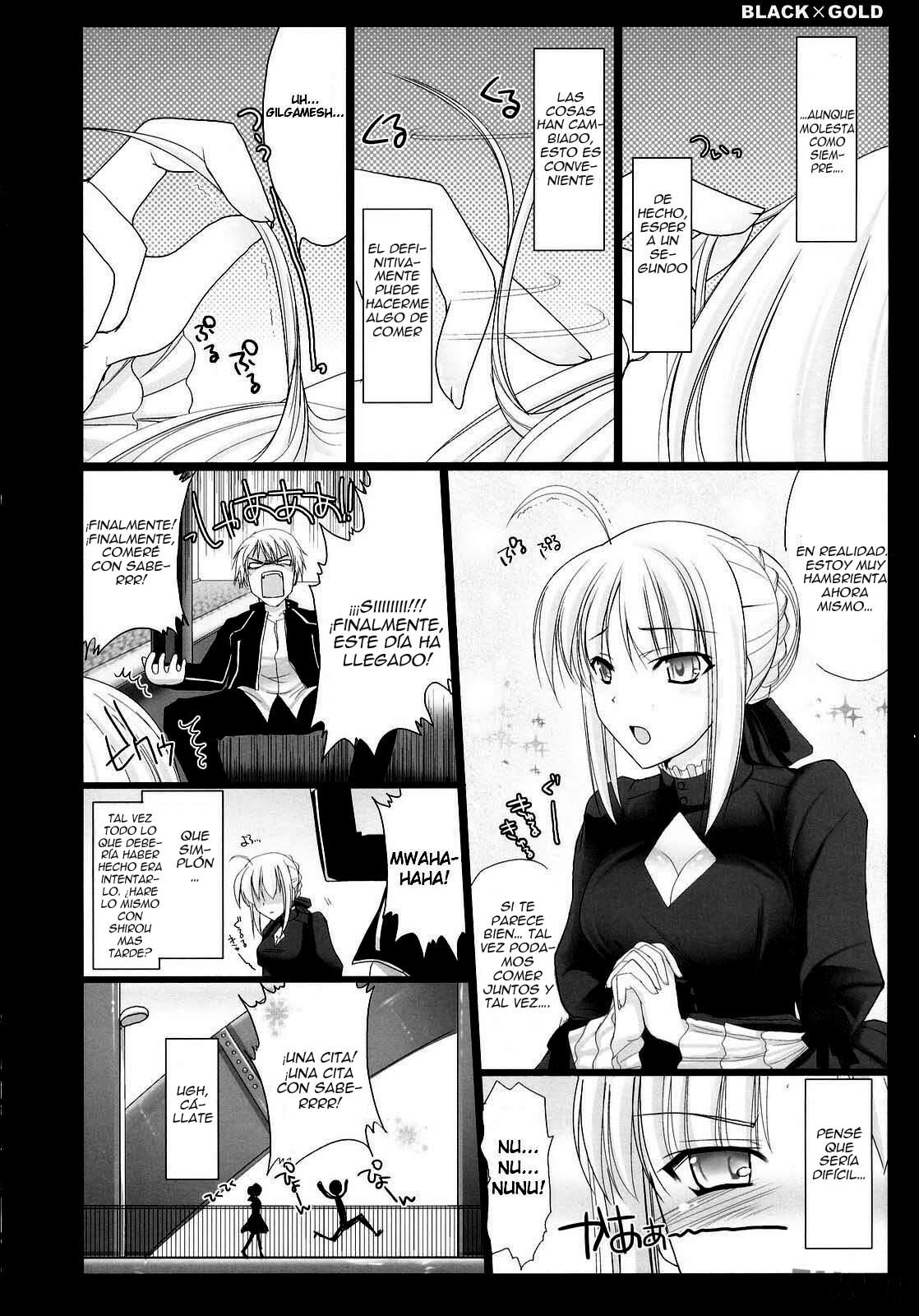 (C72) [UDON-YA (Kizuki Aruchu, ZAN)] BLACKxGOLD (Fate/hollow ataraxia) [Spanish] [Decensored] page 6 full