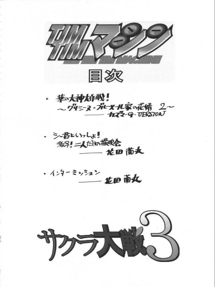 [TIMTIM MACHINE (Hanada Ranmaru, Kazuma G-Version)] TIMTIM MACHINE 13 Gou (Sakura Taisen 3) page 3 full