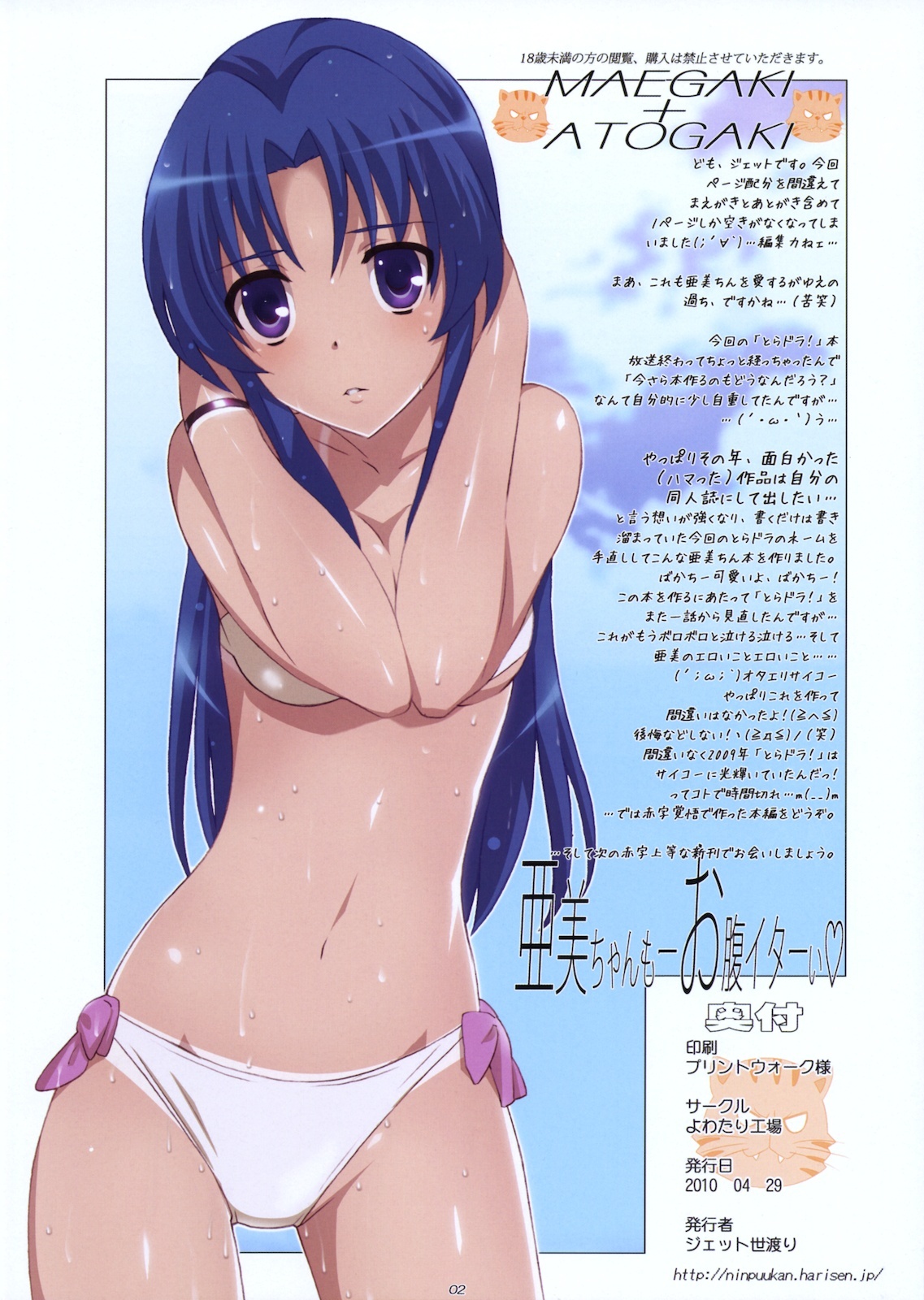 (COMIC1☆4) [Yowatari Kouba (Jet Yowatari)] Ami Plus (Toradora!) page 2 full