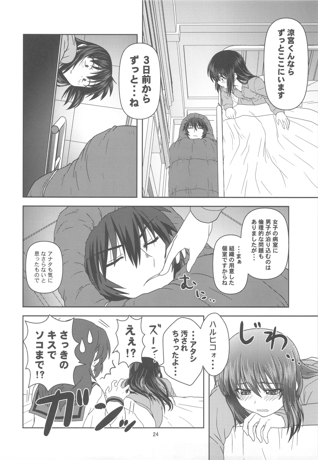 (COMIC1☆4) [Circle Credit (Akikan)] Kyonko de Shoushitsu (The Melancholy of Haruhi Suzumiya) page 24 full