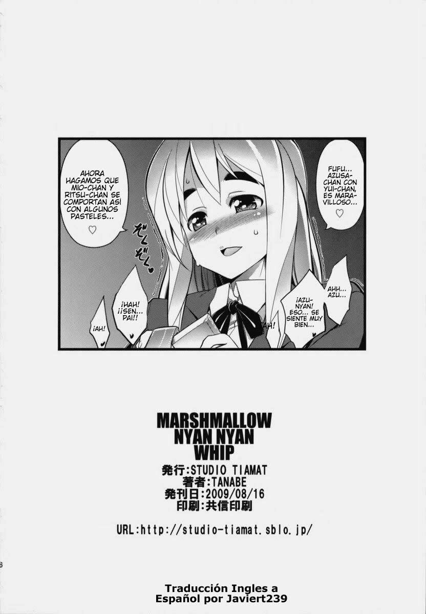 (C76) [STUDIO TIAMAT (TANABE)] MARSHMALLOW NYAN NYAN WHIP (K-ON!) [Spanish] [Soulhunter no Fansub] page 25 full