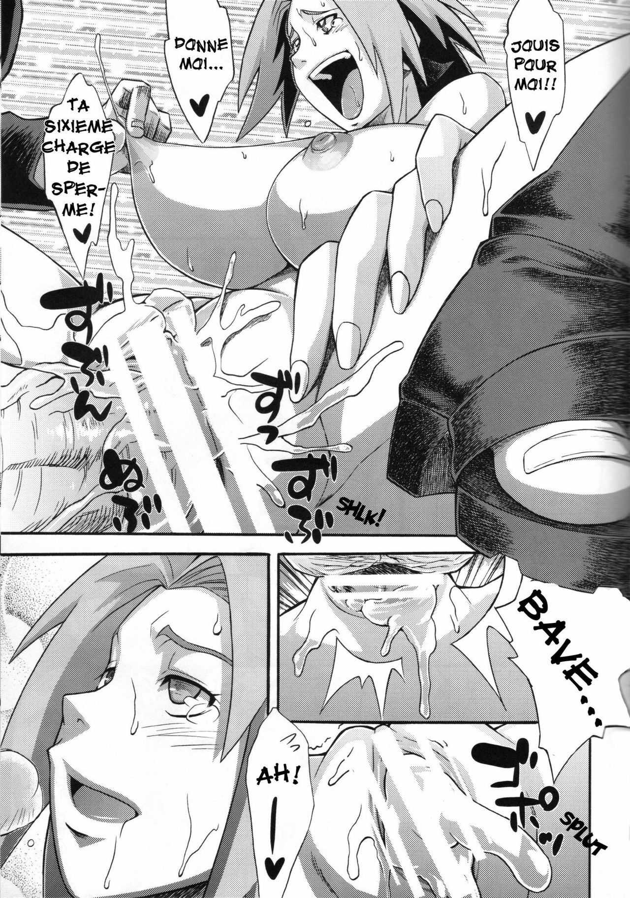 (COMIC1☆4) [Karakishi Youhei-dan Shinga (Kanenomori Sentarou, Sahara Wataru)] Bakuchi Butai (Naruto) [French] [HFR] page 28 full