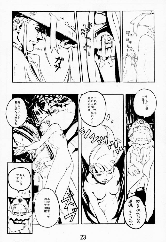 (C53) [Konohanatei (Furuido Keiichi, Nadeara Bukichi, Takao Ukyou)] Blood Stewpan (Rival Schools / Shiritsu Justice Gakuen, Vampire Savior / Darkstalkers) page 22 full