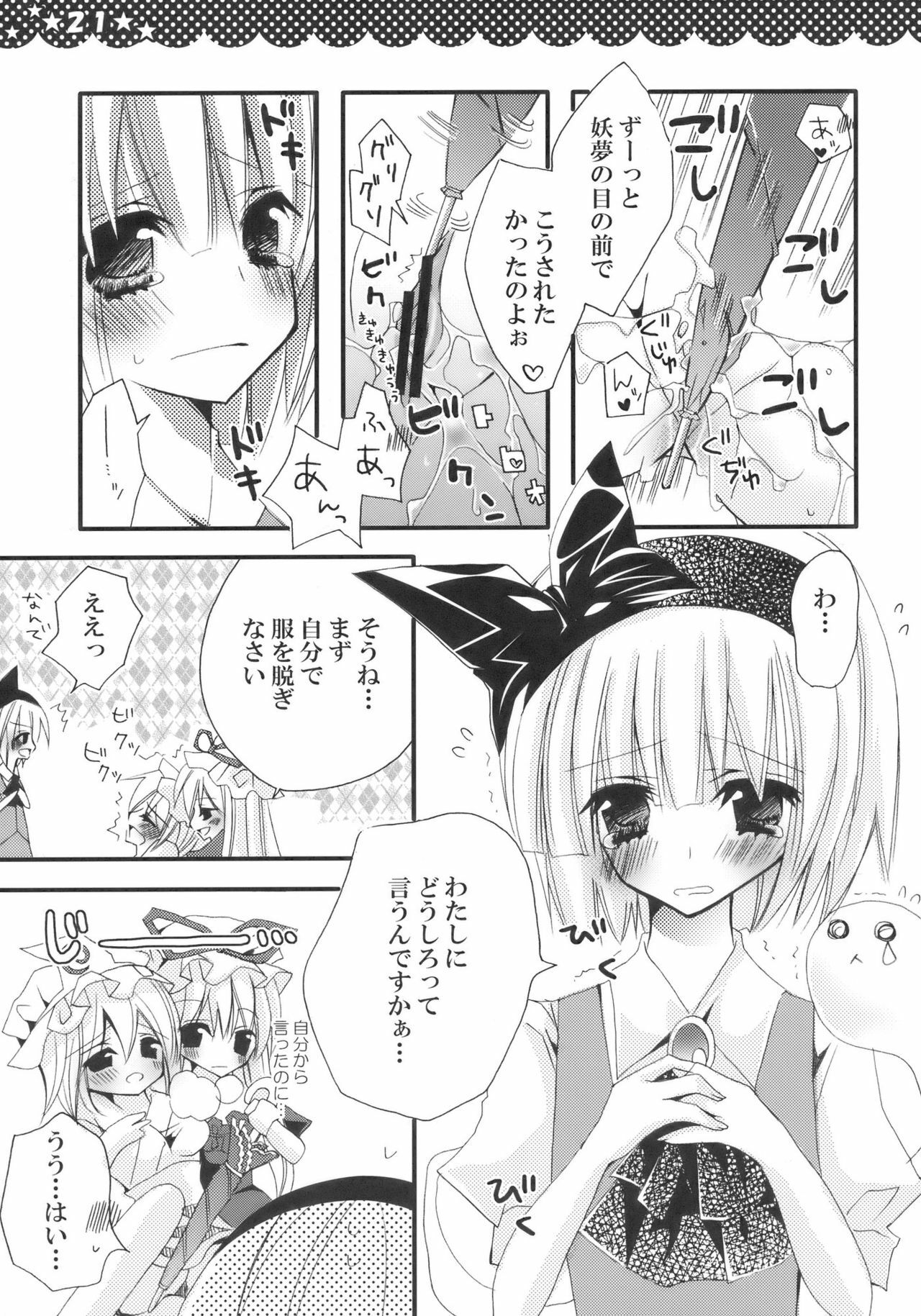 [Poniteke Zoku (Hashimo Yuki)] Majo no Utsukushii Yuujou no Hanashi -Youmu no Yakumo Yukari Kujo Nikki- (Touhou Project) [2009-08-30] page 21 full