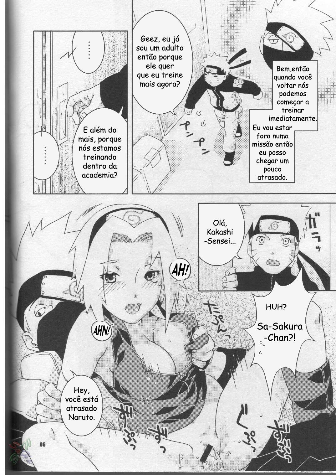 (ComiComi8) [Nekomataya (Nekomata Naomi)] Kanhi Zakura (Naruto) [Portuguese-BR] page 5 full