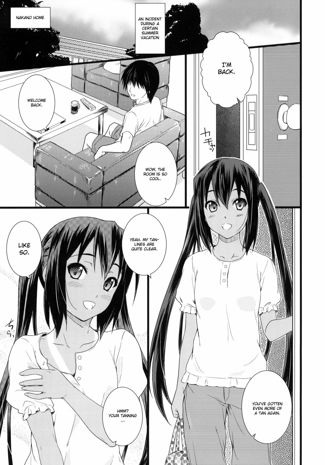 (COMIC1☆4) [Heaven's Gate (Andou Tomoya)] Kongari Musume Nakano Azusa (K-ON!) [English] [CGrascal] page 2 full