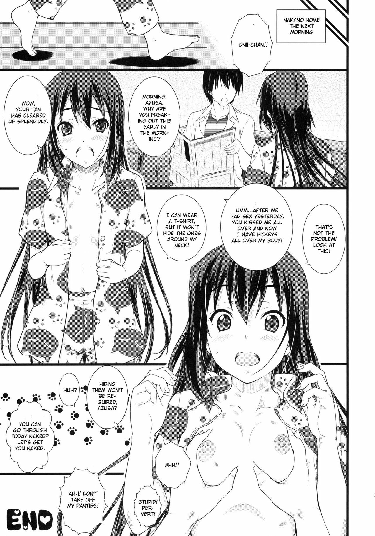 (COMIC1☆4) [Heaven's Gate (Andou Tomoya)] Kongari Musume Nakano Azusa (K-ON!) [English] [CGrascal] page 32 full