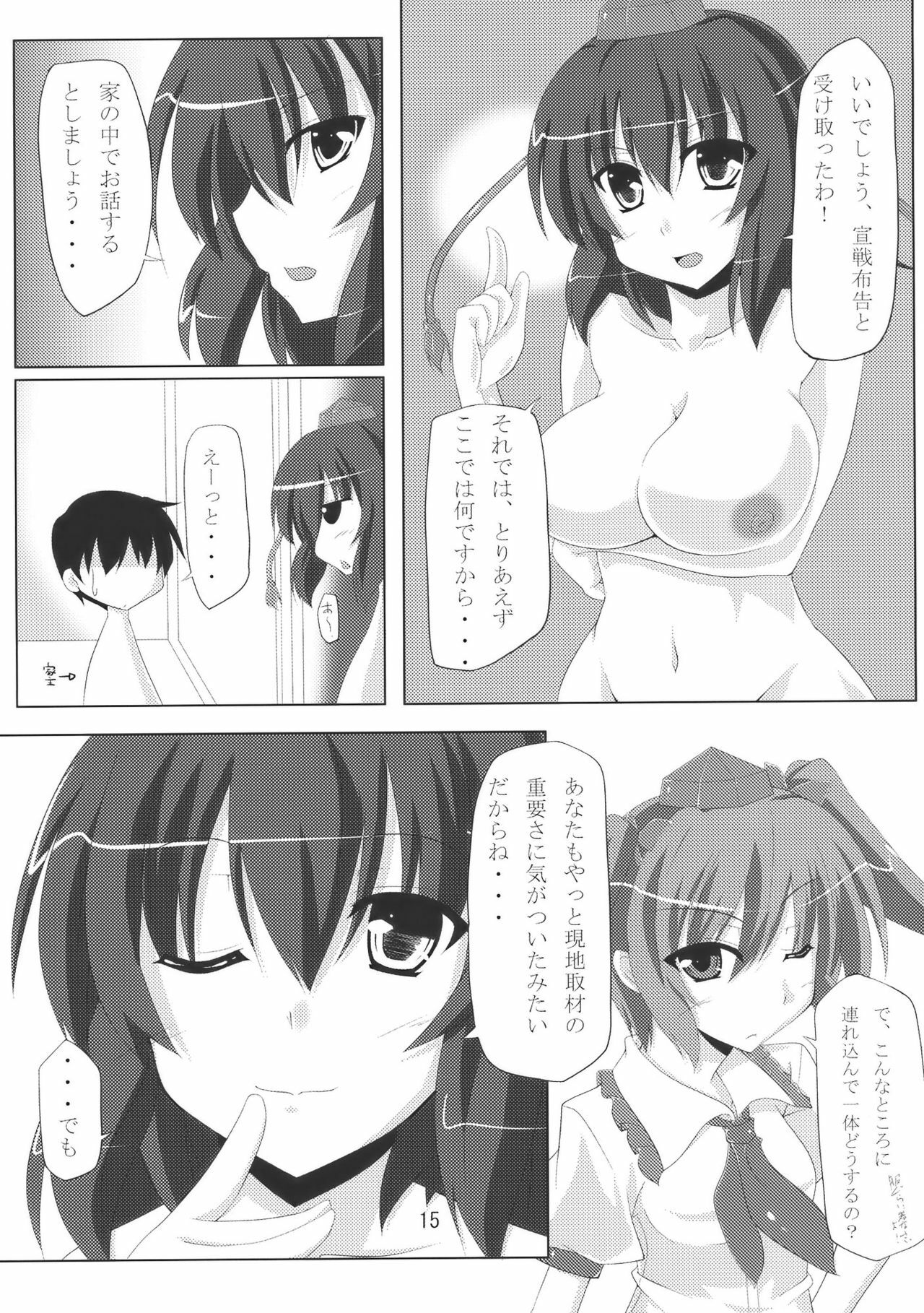 (COMIC1☆4) [Amadeus no Isan (Fujihara Shu, Aoba Shou)] Tengu FEVER (Touhou Project) page 15 full