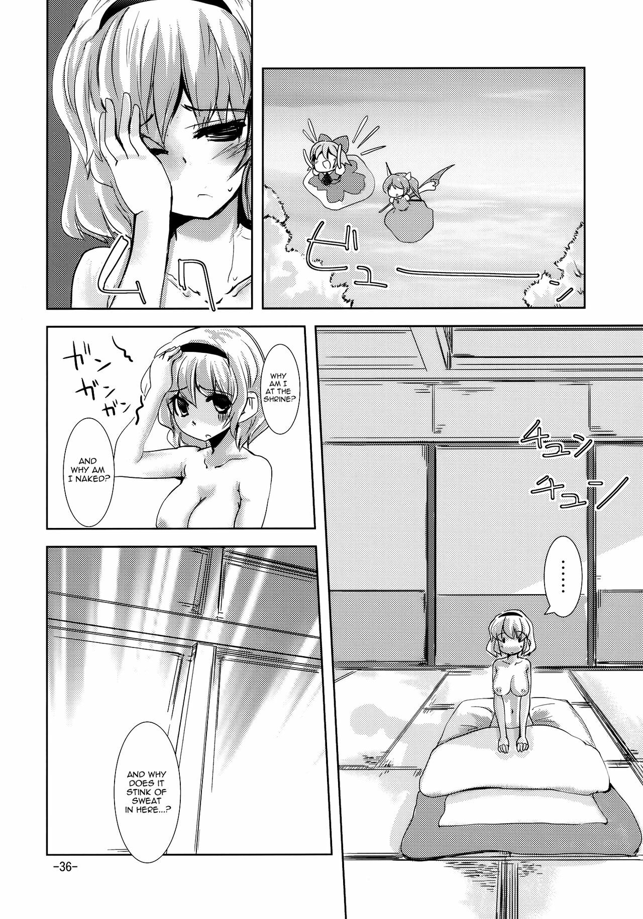 (Reitaisai 7) [Sanzoku no Uta (Takara Akihito)] Enkai ni Ikou | Let's go to the party (Touhou Project) [English] [U MAD] page 36 full