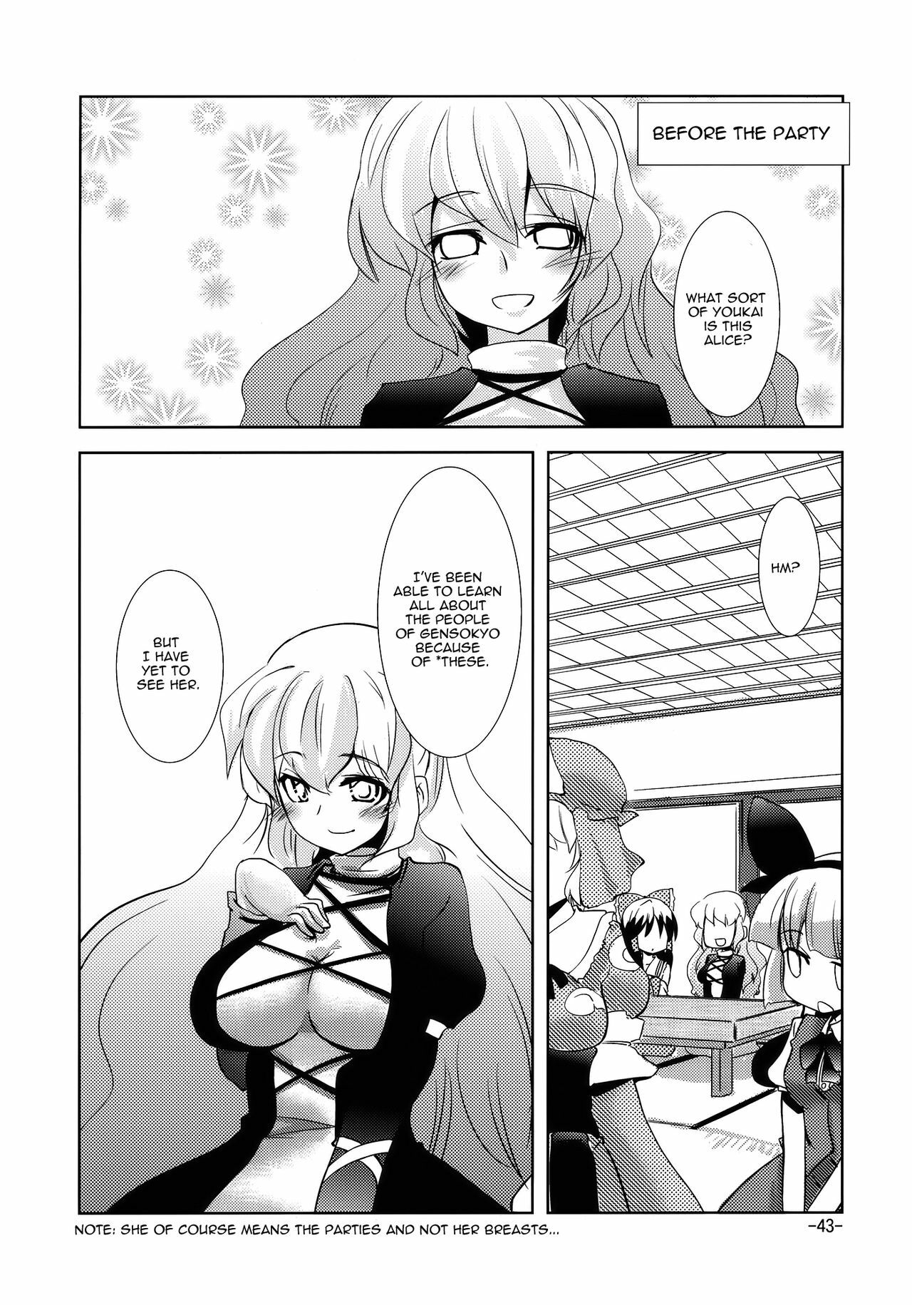 (Reitaisai 7) [Sanzoku no Uta (Takara Akihito)] Enkai ni Ikou | Let's go to the party (Touhou Project) [English] [U MAD] page 43 full