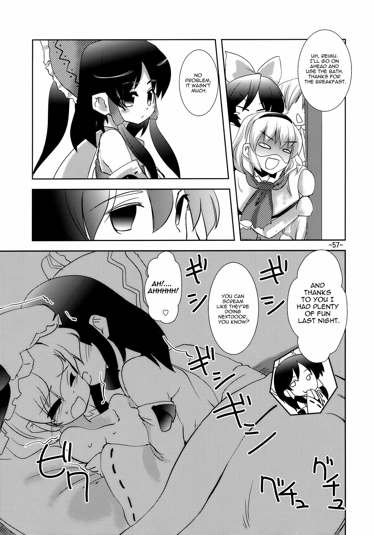 (Reitaisai 7) [Sanzoku no Uta (Takara Akihito)] Enkai ni Ikou | Let's go to the party (Touhou Project) [English] [U MAD] page 57 full