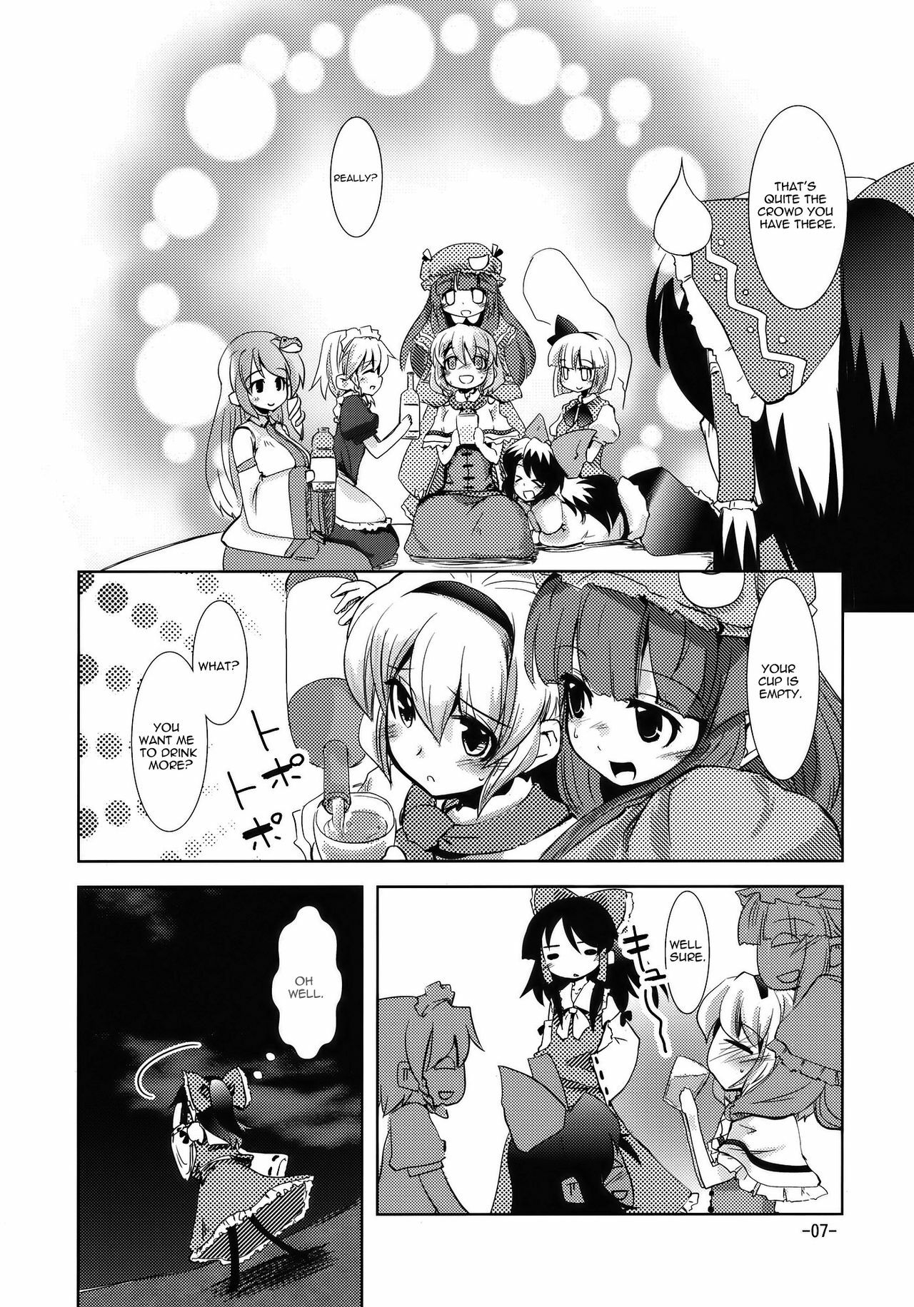 (Reitaisai 7) [Sanzoku no Uta (Takara Akihito)] Enkai ni Ikou | Let's go to the party (Touhou Project) [English] [U MAD] page 7 full