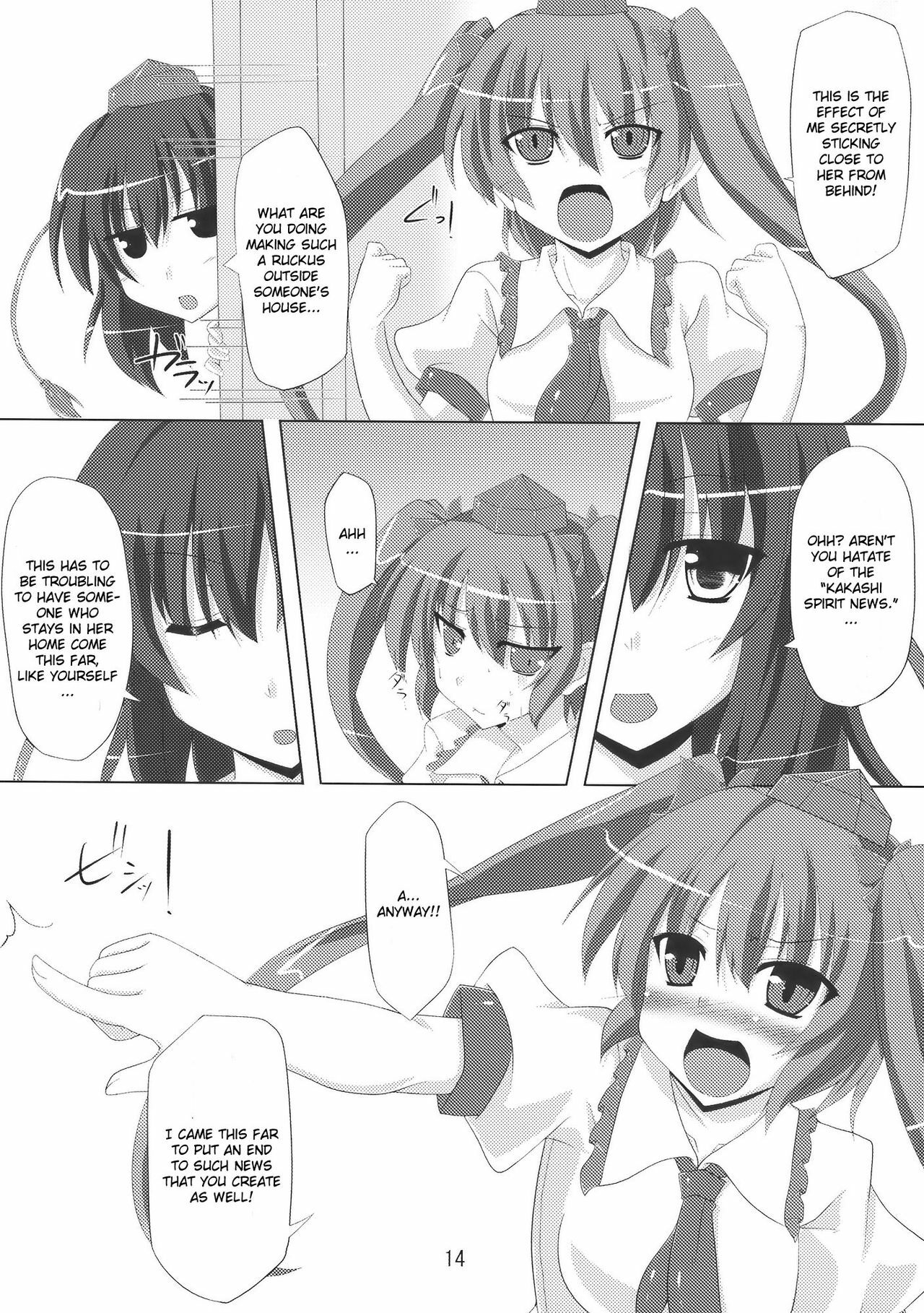 (COMIC1☆4) [Amadeus no Isan (Fujihara Shu, Aoba Shou)] Tengu FEVER (Touhou Project) [English] [CGrascal] page 14 full