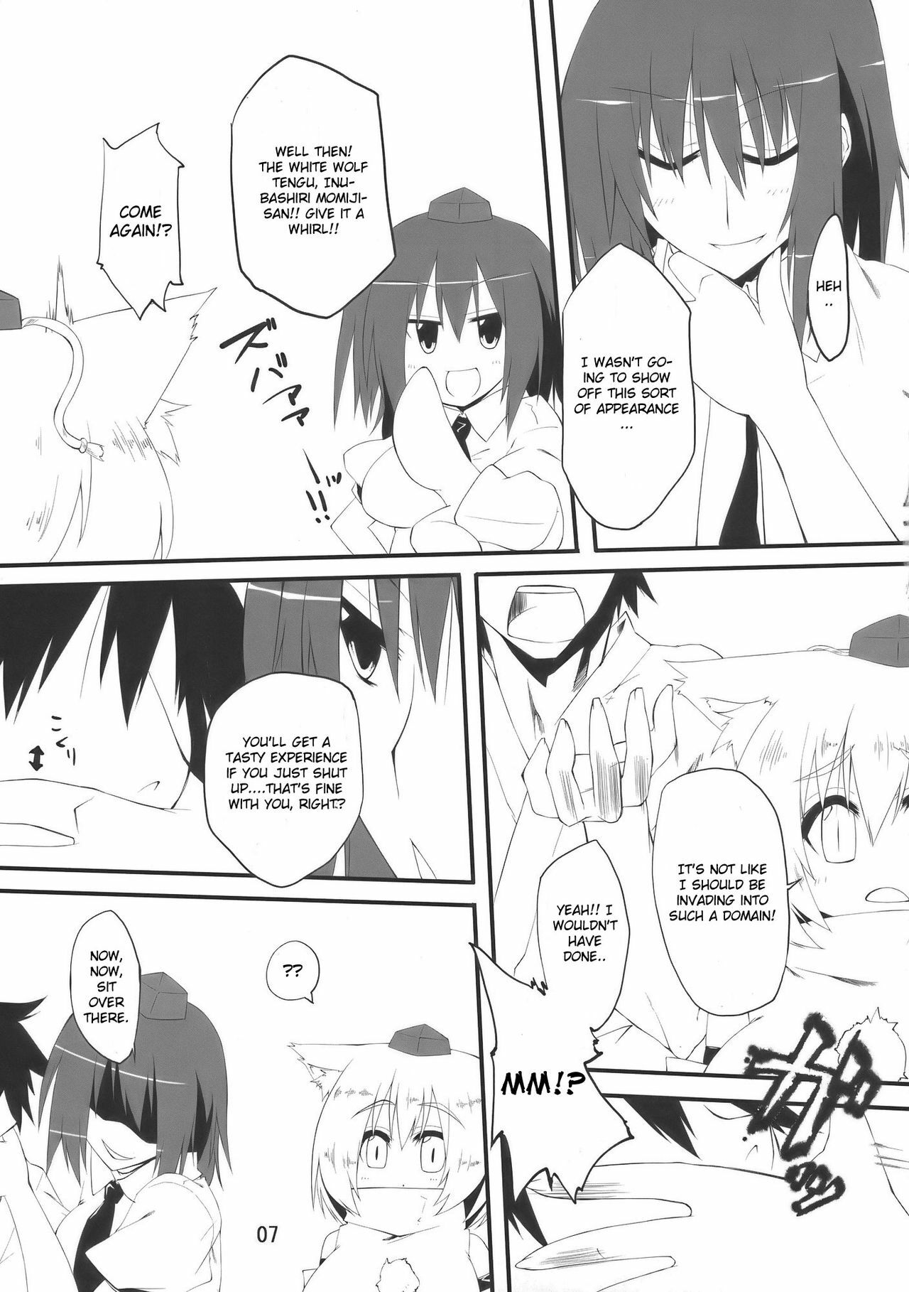 (COMIC1☆4) [Amadeus no Isan (Fujihara Shu, Aoba Shou)] Tengu FEVER (Touhou Project) [English] [CGrascal] page 7 full