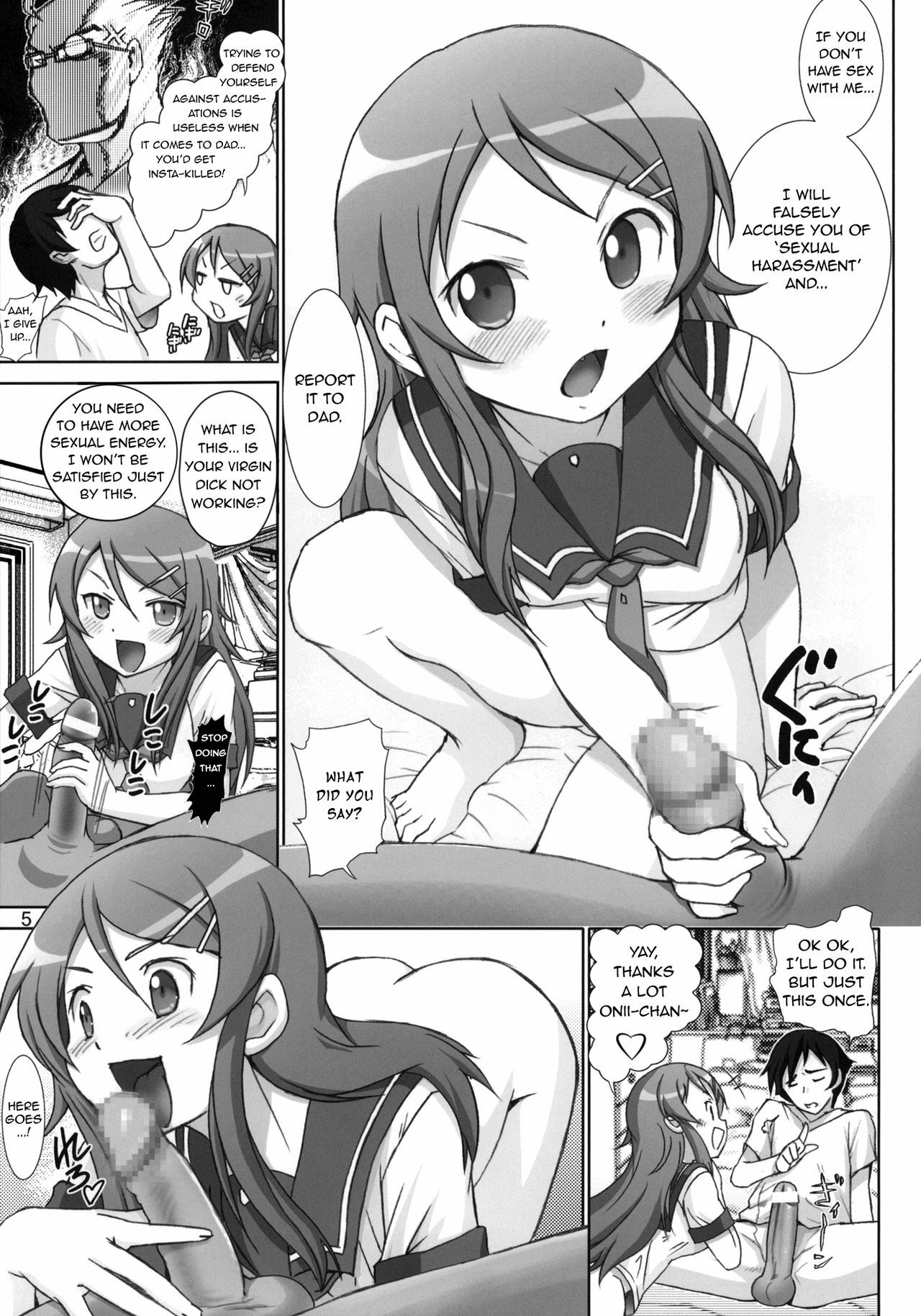 (Tora Matsuri 2010) [Raijinkai (Haruki Genia)] Oreimo Binetsu Tyuihou 1 | Little Sister Fever Warning 1 (Ore no Imouto ga Konna ni Kawaii Wake ga Nai) [English] =Team Vanilla= page 4 full