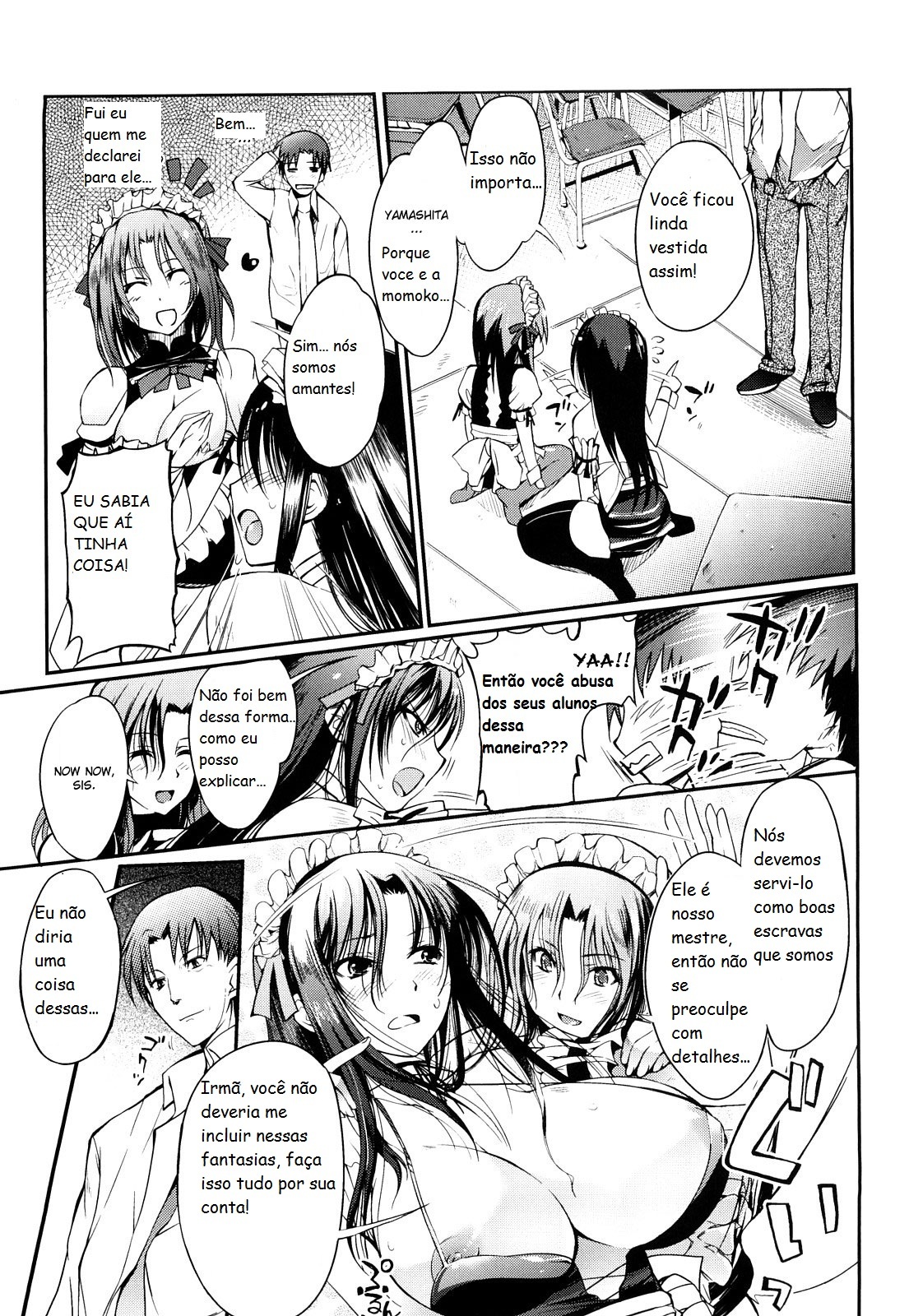 [Hanpera] Sisters maid | irmãs escravas (Onee-san Whisper) [Portuguese-BR] page 3 full