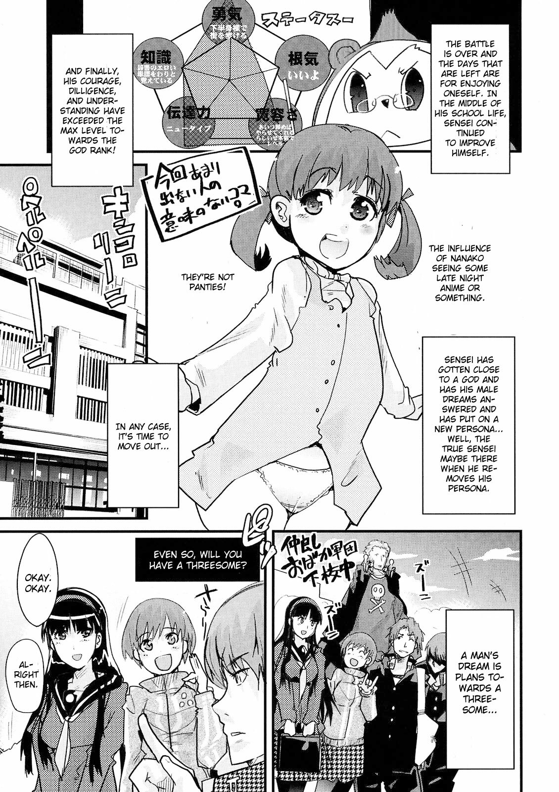 (C75) [Bronco Hitoritabi (Uchi-Uchi Keyaki, Tsukiyoshi Hiroki)] Akai Yukiko to Midori no Chie-chan to Toufu to Paku to Loli (Persona 4) [English] [CGrascal] page 5 full