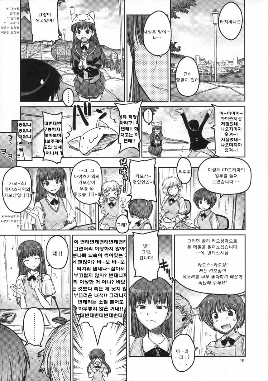 (C76) [Suzuya (Ryohka)] Anata o Ijimeru 100 no Houhou | 너를 괴롭히는 100가지 방법 (Amagami) [Korean] page 18 full