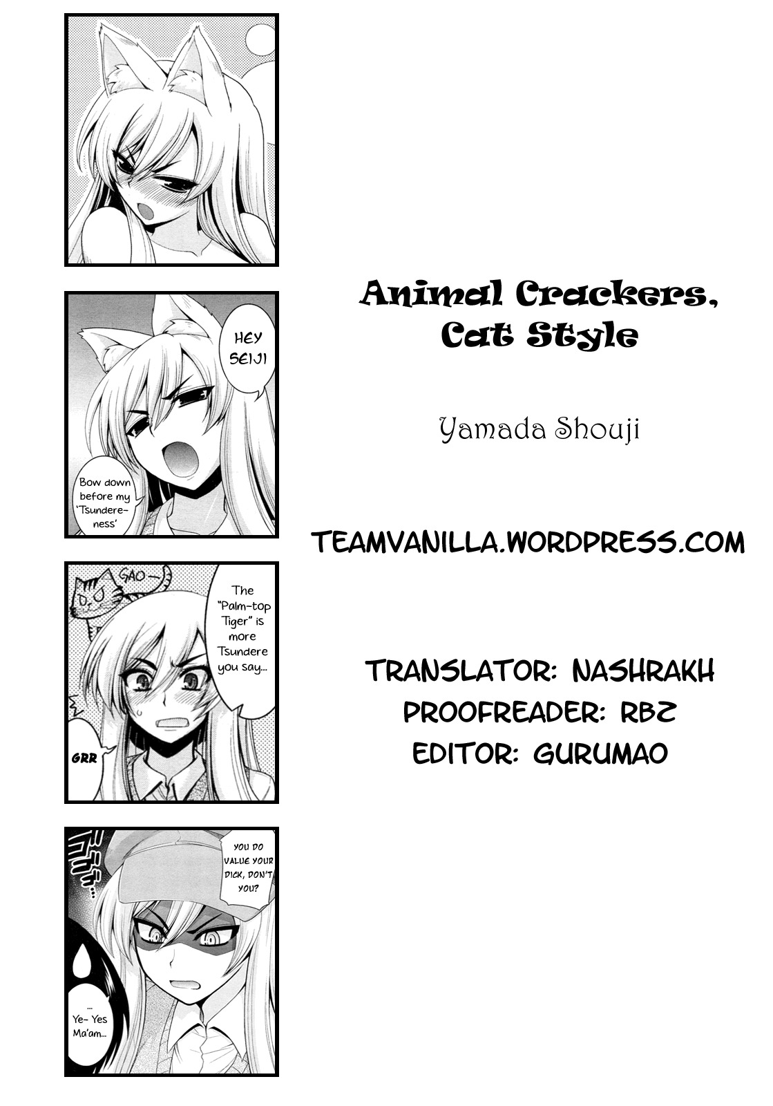 [Yamata Shouji] Tabekko Doubutsu Neko hen (Animal Crackers, Cat Style) [English] =Team Vanilla= [Decensored] page 27 full