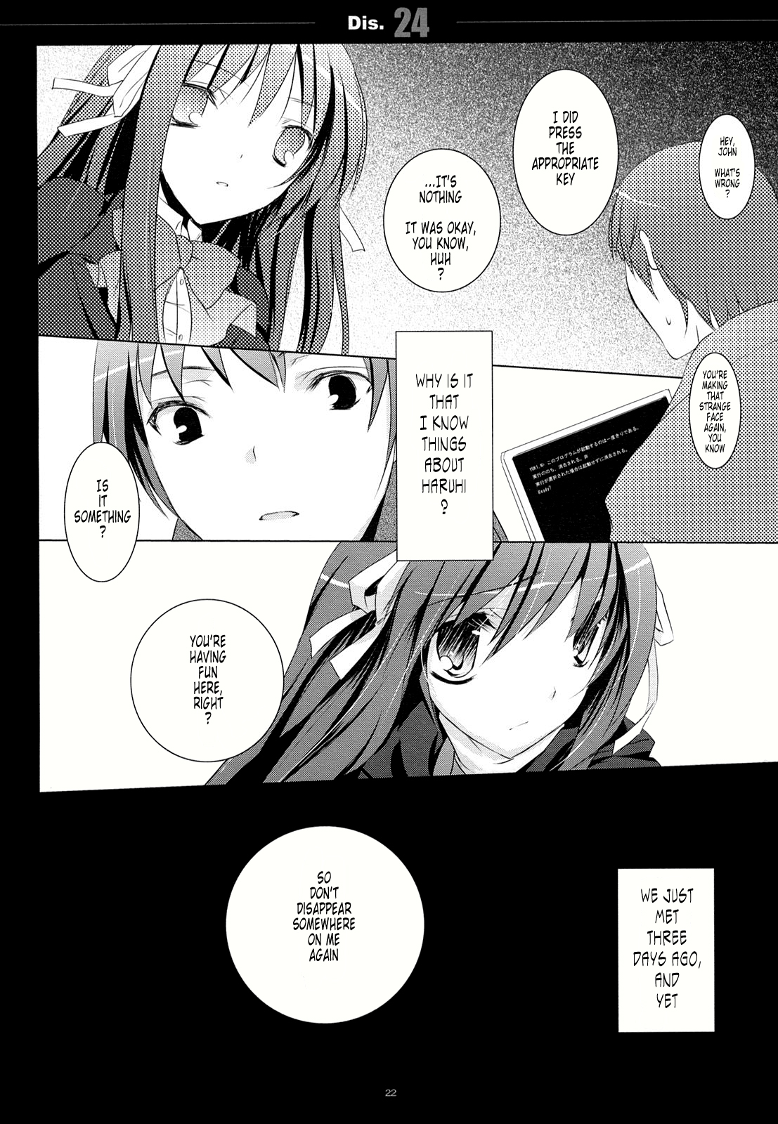 (C75) [honeyking (Mitsu King)] Dis.24 (The Melancholy of Haruhi Suzumiya) [English] [Tonigobe] page 21 full