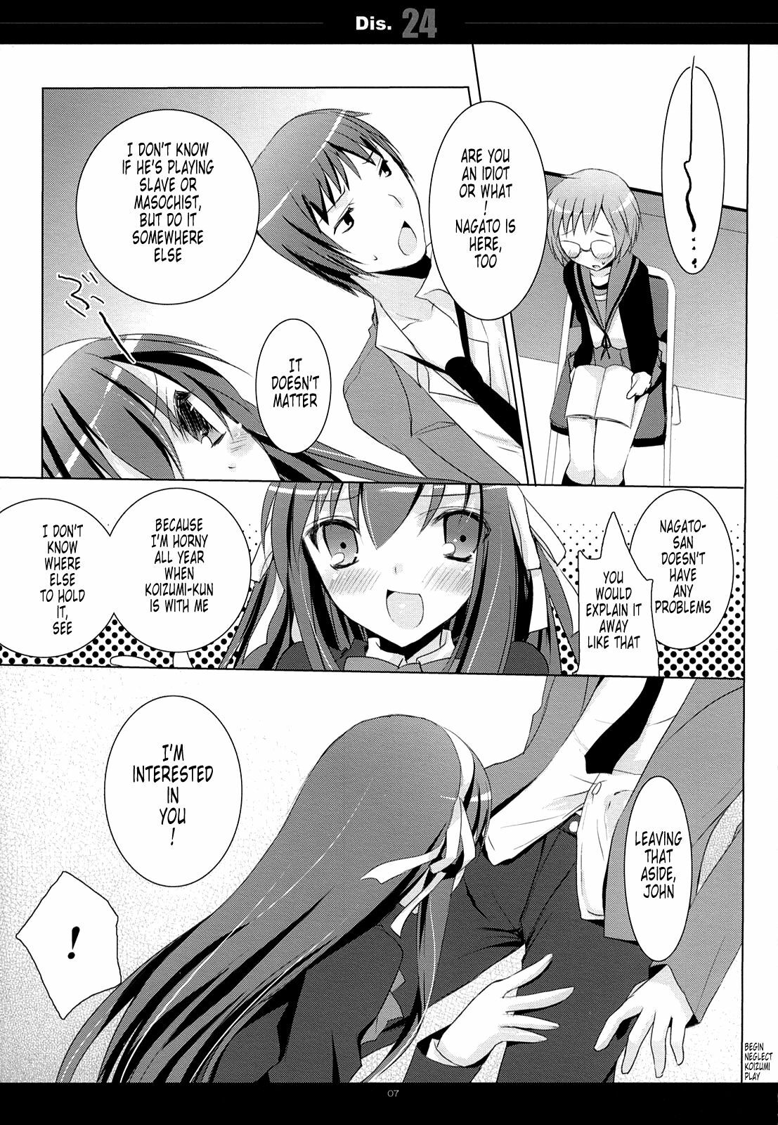 (C75) [honeyking (Mitsu King)] Dis.24 (The Melancholy of Haruhi Suzumiya) [English] [Tonigobe] page 6 full