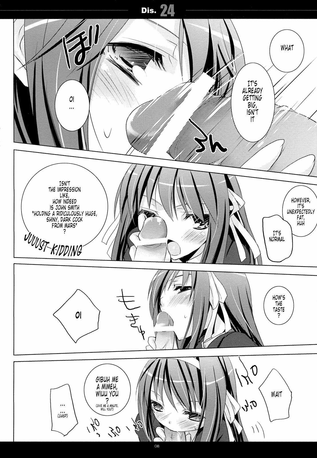 (C75) [honeyking (Mitsu King)] Dis.24 (The Melancholy of Haruhi Suzumiya) [English] [Tonigobe] page 7 full