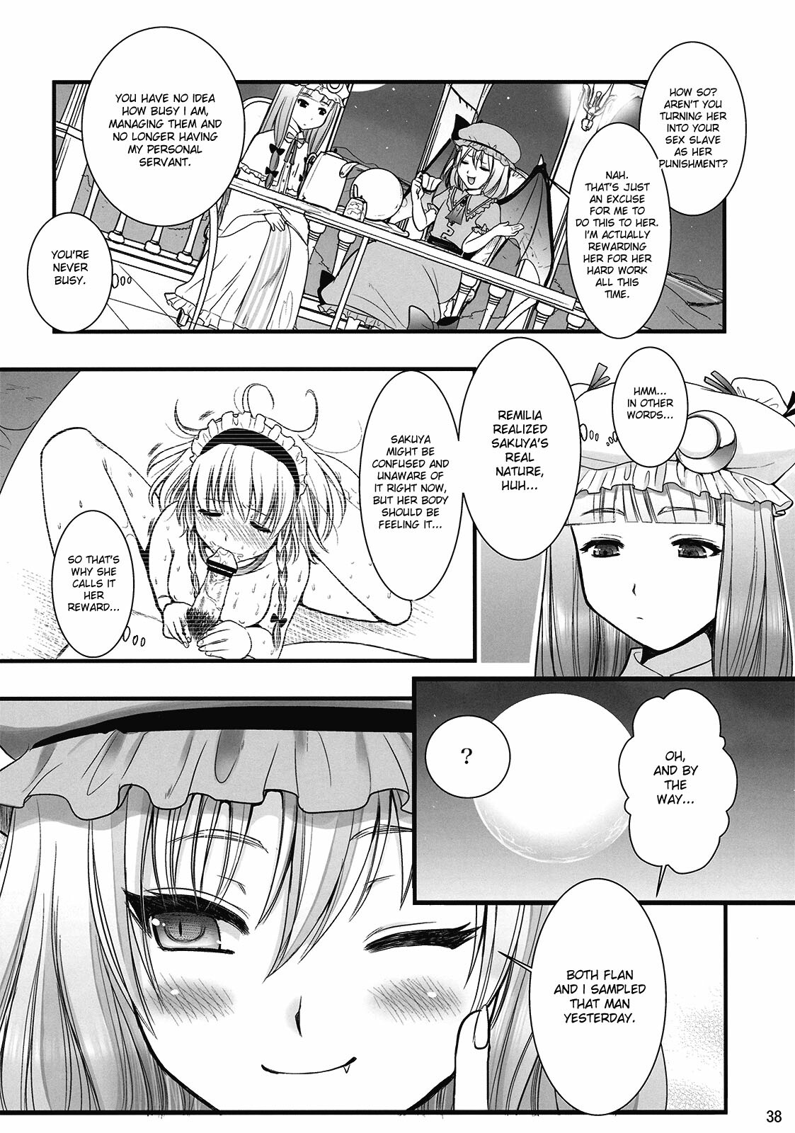 (C77) [Yuriru-Rarika (Kojima Saya)] R Saku -Sakuya e no Batsu- (Jou) (Touhou Project) [English] [desudesu] page 38 full