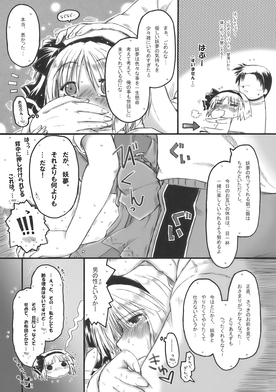 (COMIC1☆4) [Ankoku-Bousougumi (Ainu Mania)] Myon na Kayoizuma wa Ikaga deshou? (Touhou Project) page 17 full