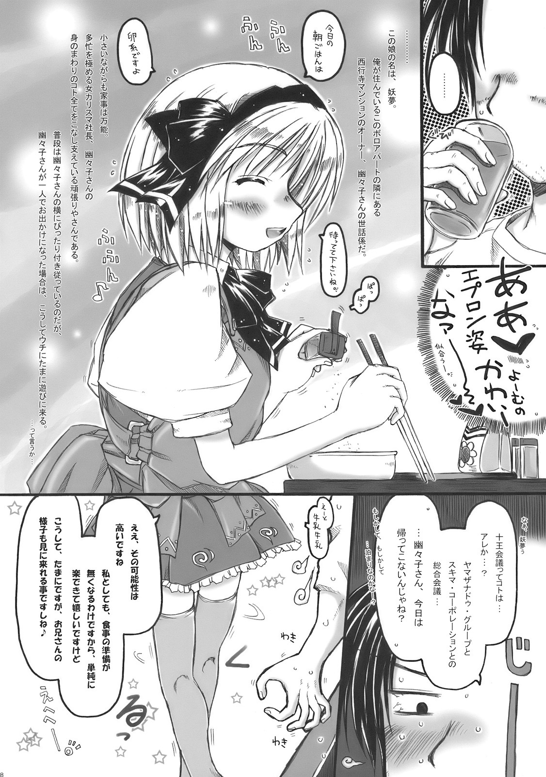 (COMIC1☆4) [Ankoku-Bousougumi (Ainu Mania)] Myon na Kayoizuma wa Ikaga deshou? (Touhou Project) page 8 full